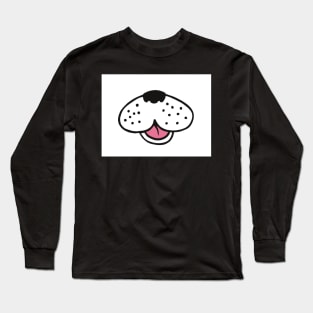 White Doggie Face Long Sleeve T-Shirt